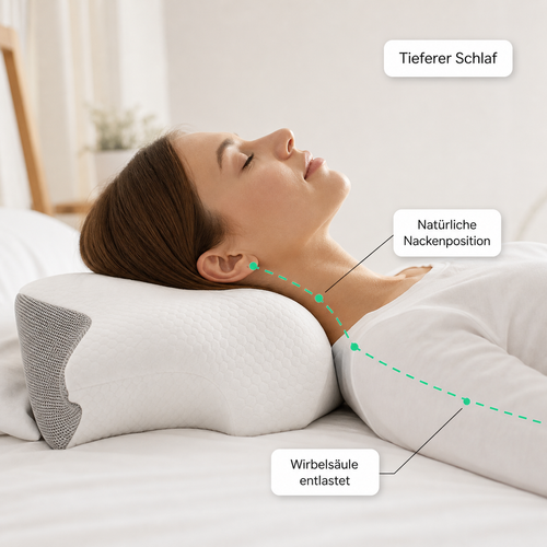 Ergonomisches Nackenkissen – Viskoelastisch & Formstabil