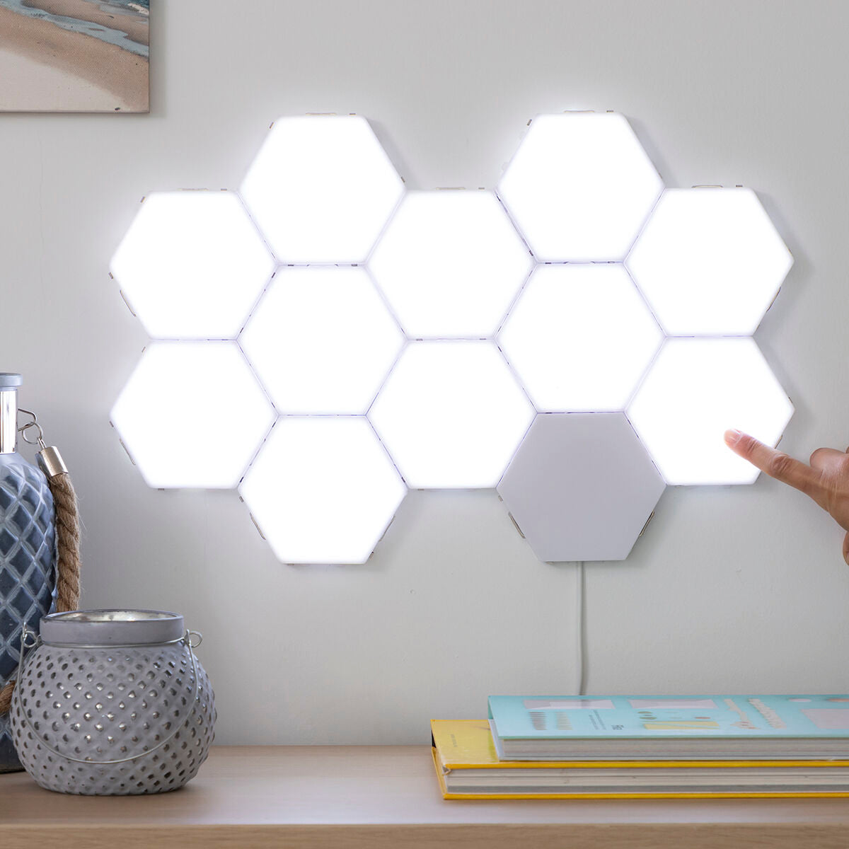 modulares LED-Magnet- und Touchpanel-Set Tilight InnovaGoods (3Er pack)